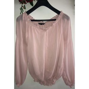EXPRESS Blush Long Sleeve Shirt